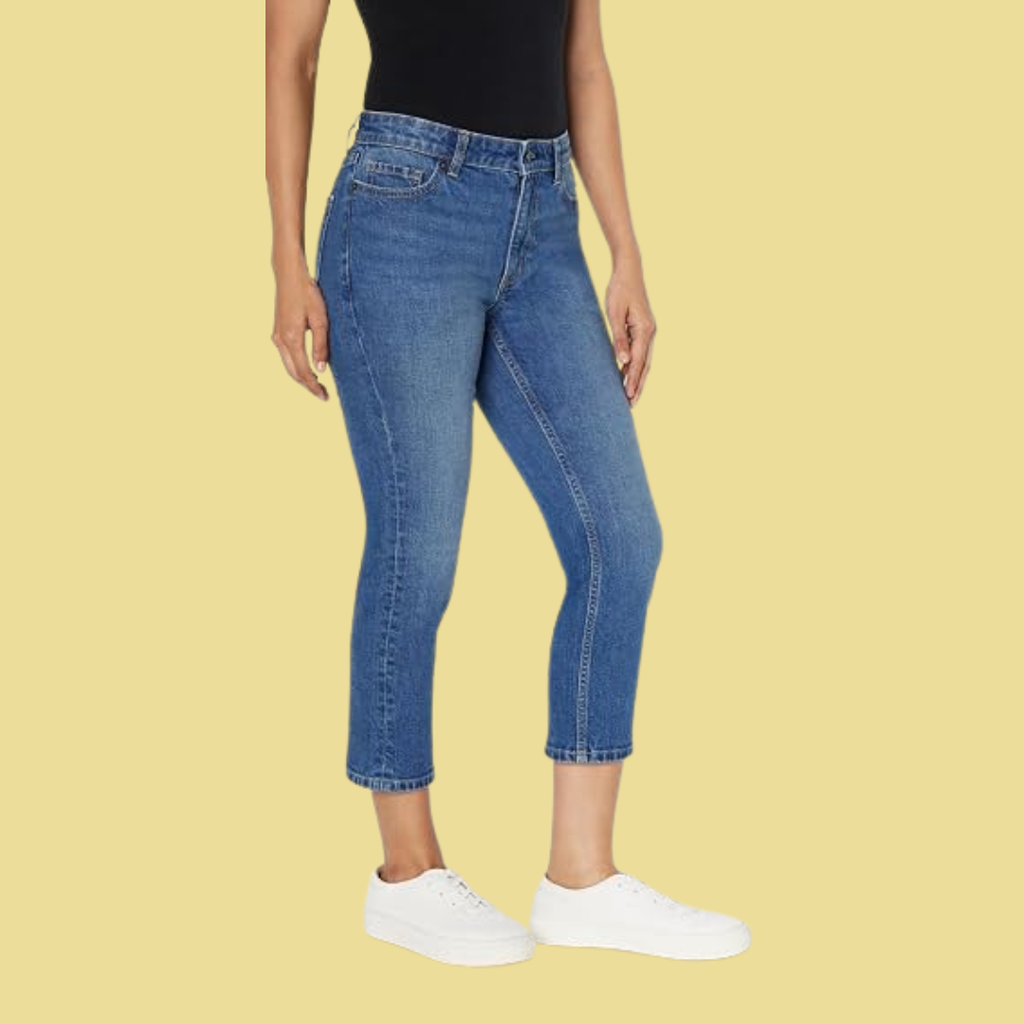 Mila – Schmale 7/8-Jeans in Blau