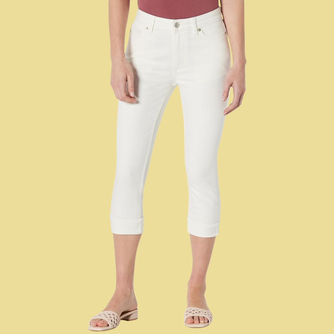 Sophie – Weiße Capri-Jeans