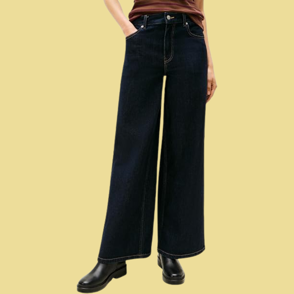 Helena – Weite Jeans in Dunkelblau