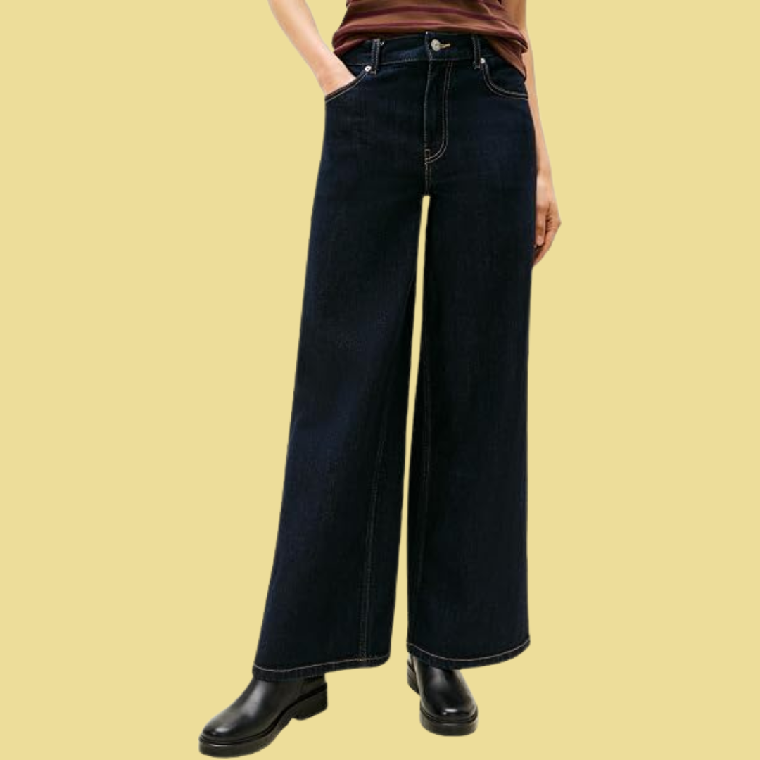 Helena – Weite Jeans in Dunkelblau