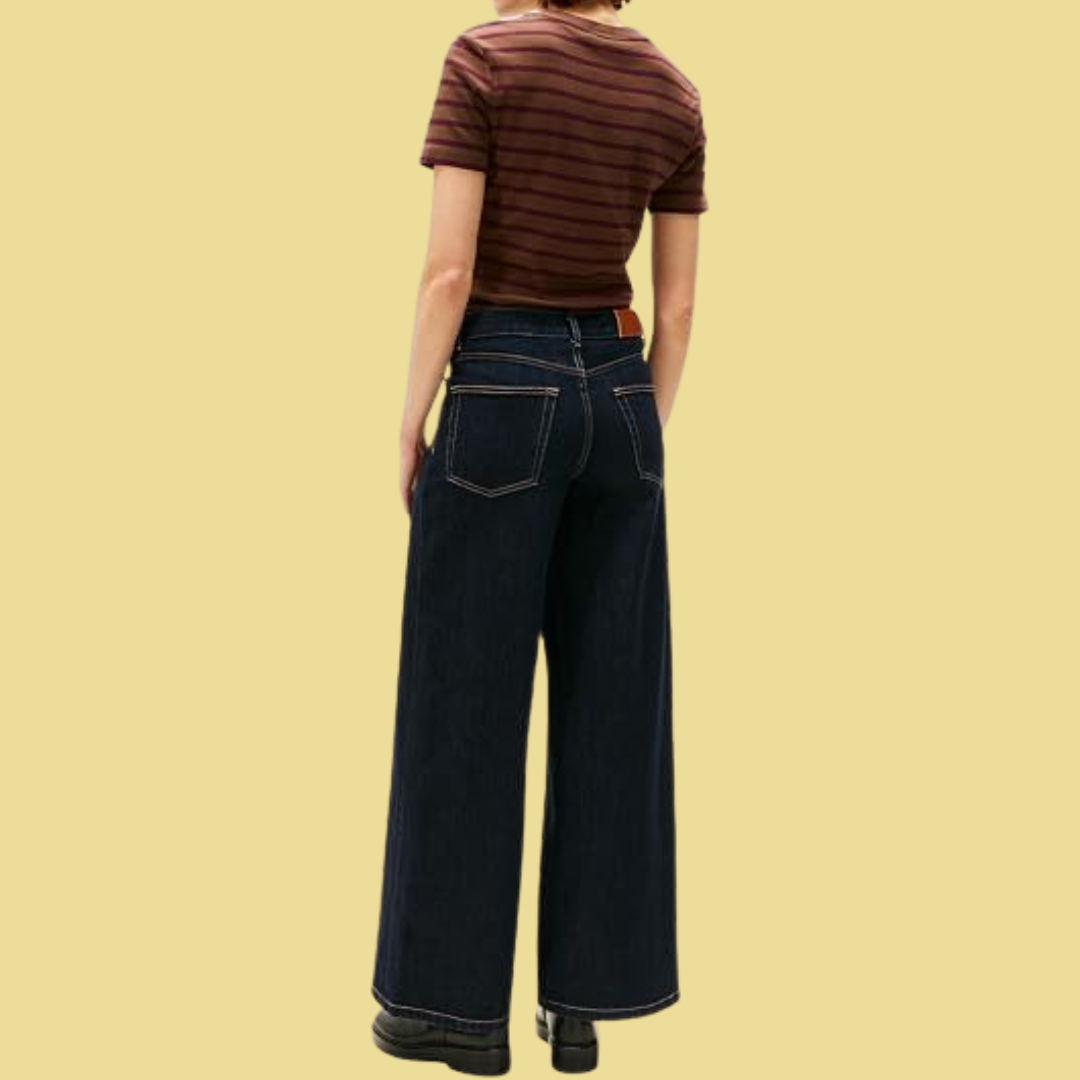 Helena – Weite Jeans in Dunkelblau