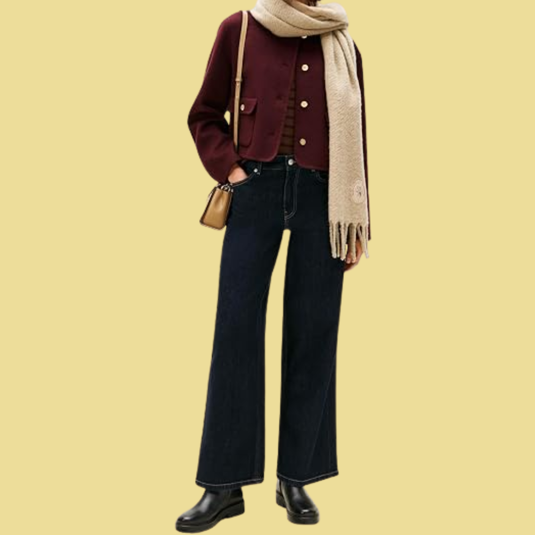 Helena – Weite Jeans in Dunkelblau