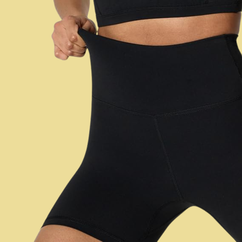 Heidi – Schwarze High-Waist Radlershorts
